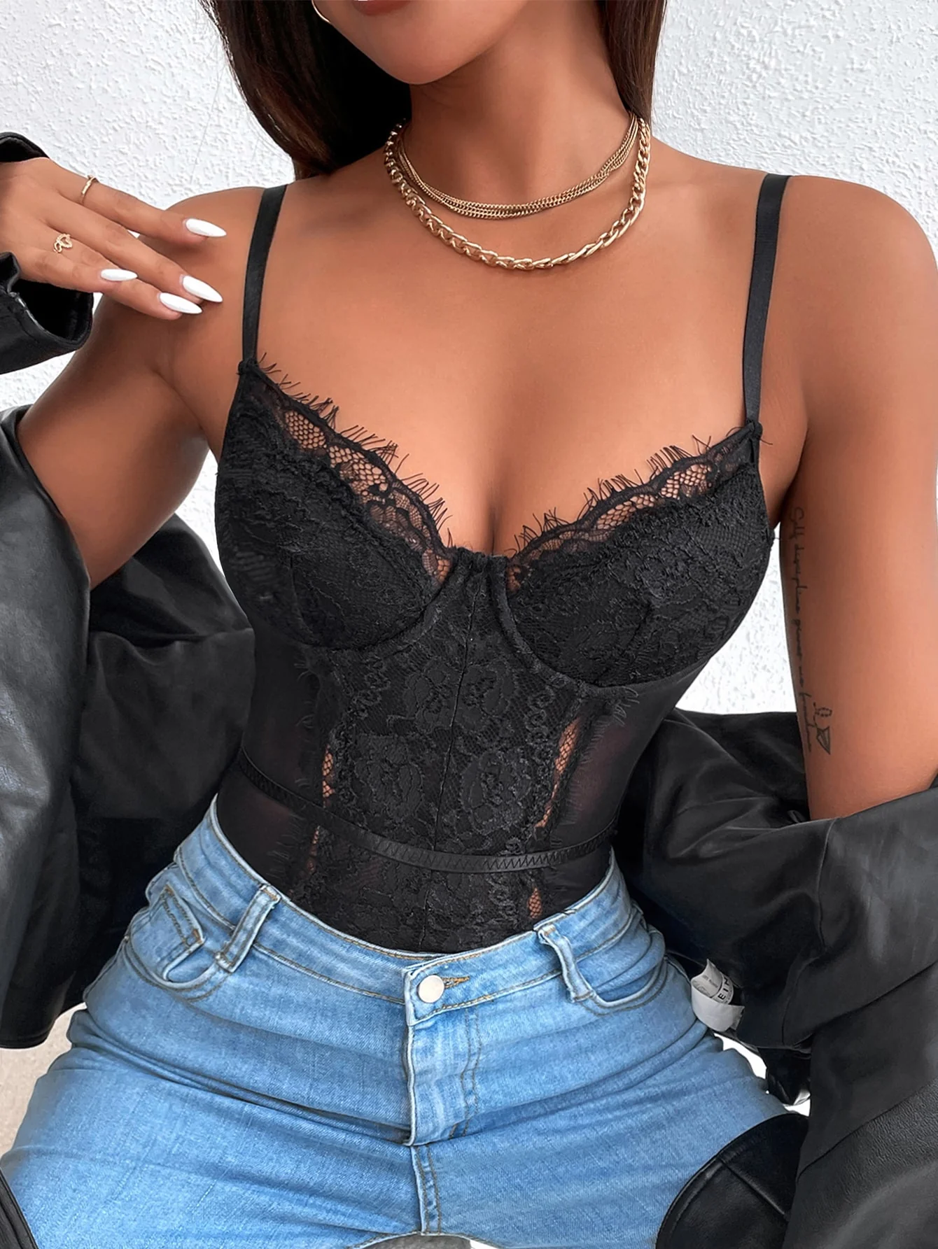 Romance Me Eyelash Lace Teddy - Image 6