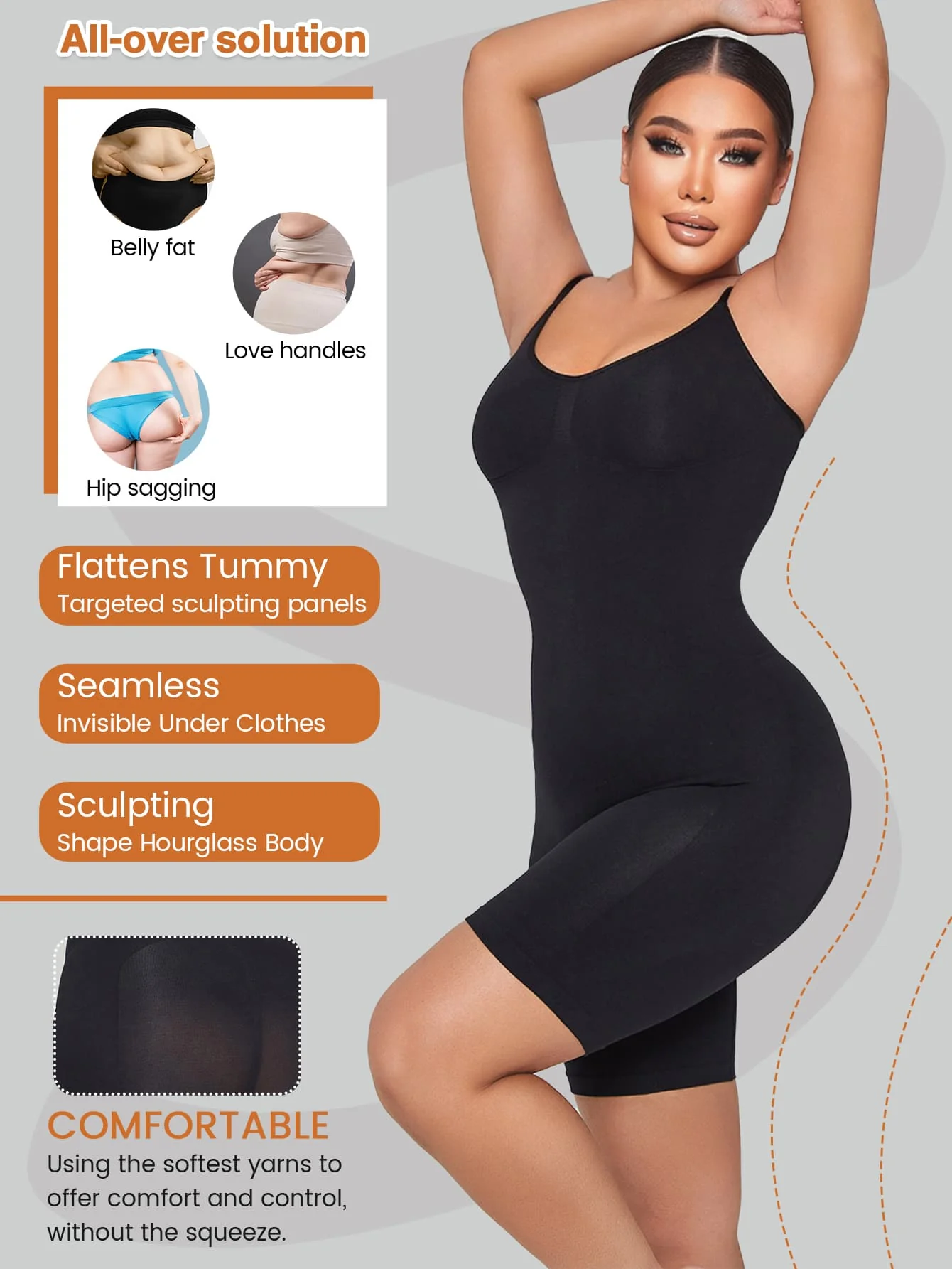 Seamless Shapewear Bodysuit - Image 9